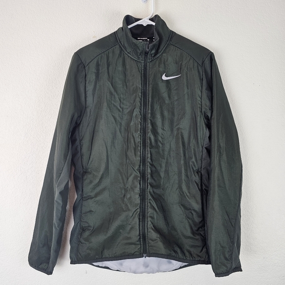 Nike Aerolayer Running Jacket Men’s Medium Green Windproof Lightweight - Picture 6 of 16